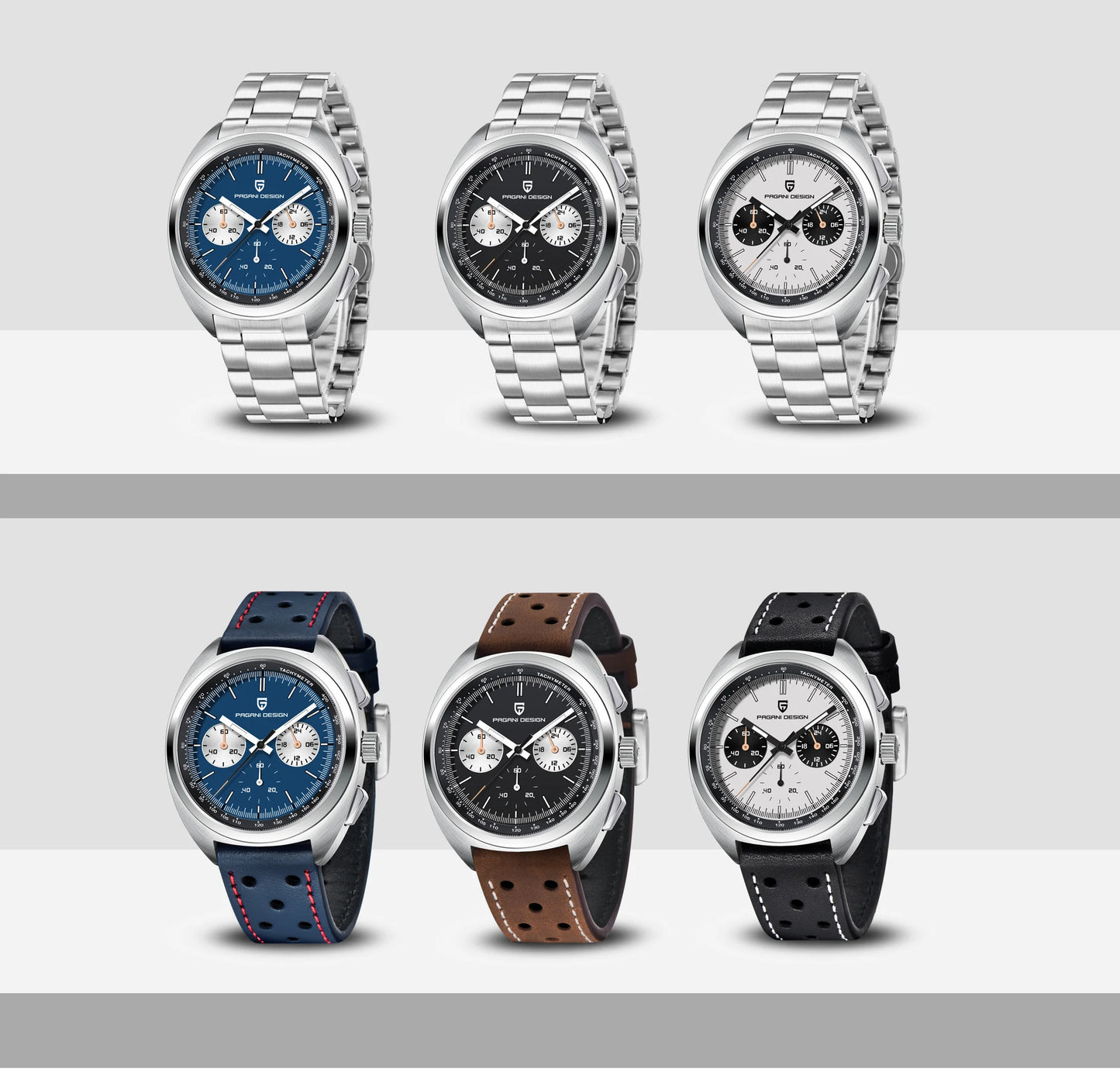 PAGANI DESIGN 2025 New Panda Dial Men Watches Luxury Quartz Watch For Men Japan VK63 Sport Chronograph Sapphire glass Wristwatch