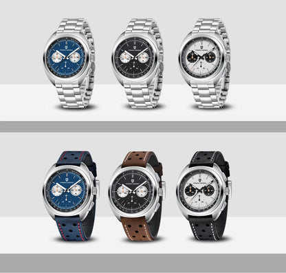 PAGANI DESIGN 2025 New Panda Dial Men Watches Luxury Quartz Watch For Men Japan VK63 Sport Chronograph Sapphire glass Wristwatch